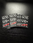 Guns God + Govt Sticker