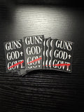 Guns God + Govt Sticker