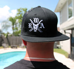 Machete Logo Snapback Hat (flat bill)